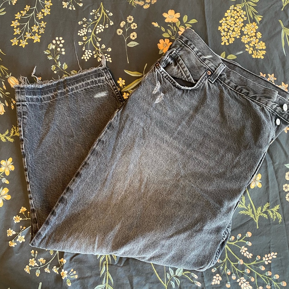 Old Navy Jeans Size 24 High Rise Slouchy Straight